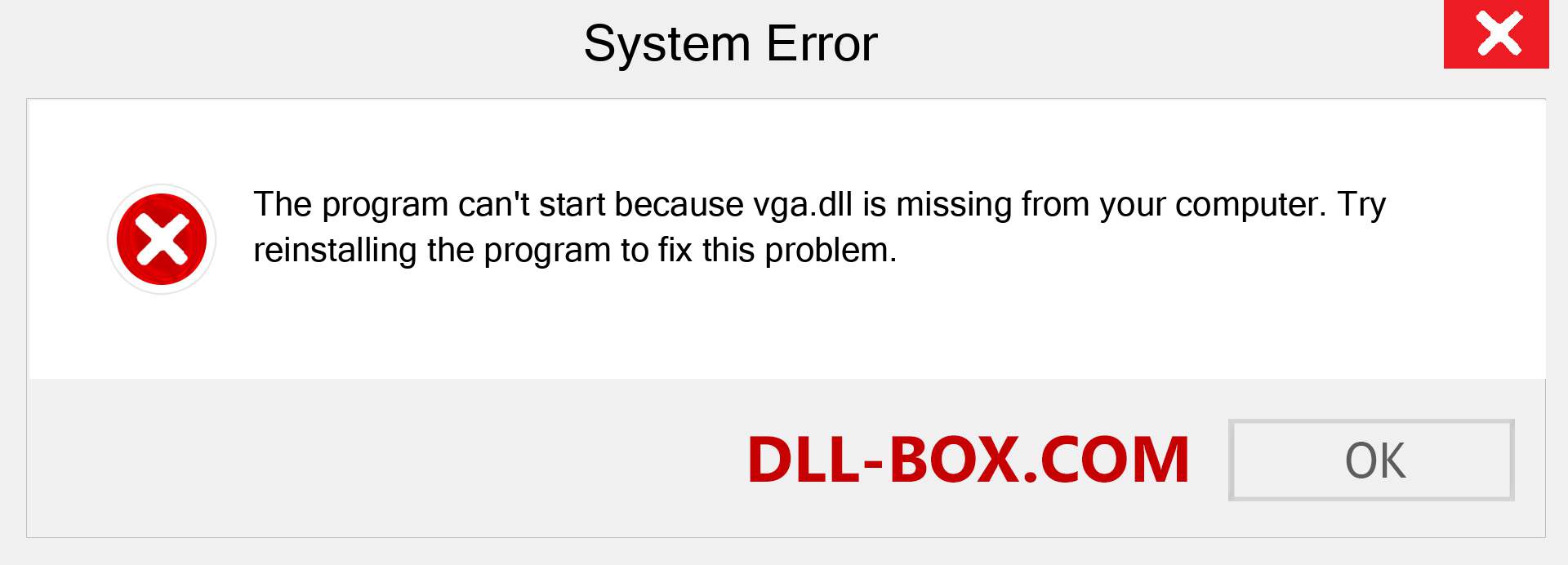  vga.dll file is missing?. Download for Windows 7, 8, 10 - Fix  vga dll Missing Error on Windows, photos, images